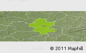 Physical Panoramic Map of Grindsted, semi-desaturated