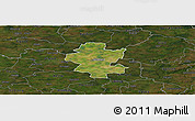 Satellite Panoramic Map of Grindsted, darken