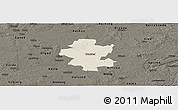 Shaded Relief Panoramic Map of Grindsted, darken
