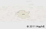 Shaded Relief Panoramic Map of Grindsted, lighten