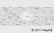 Silver Style Panoramic Map of Grindsted