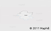 Silver Style Panoramic Map of Grindsted, single color outside