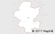 Classic Style Simple Map of Grindsted, cropped outside