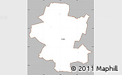 Gray Simple Map of Grindsted, cropped outside