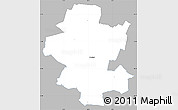 Gray Simple Map of Grindsted, single color outside