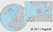 Gray Location Map of Holsted