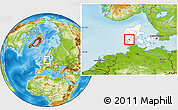 Physical Location Map of Holsted, highlighted country