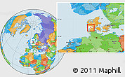 Political Location Map of Holsted, highlighted parent region