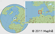 Savanna Style Location Map of Holsted