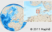 Shaded Relief Location Map of Holsted