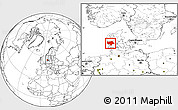 Blank Location Map of Ribe, within the entire country