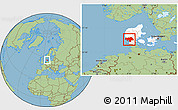Savanna Style Location Map of Ribe, highlighted country
