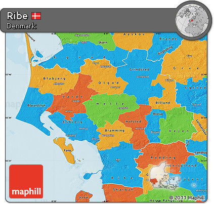 Political Map of Ribe