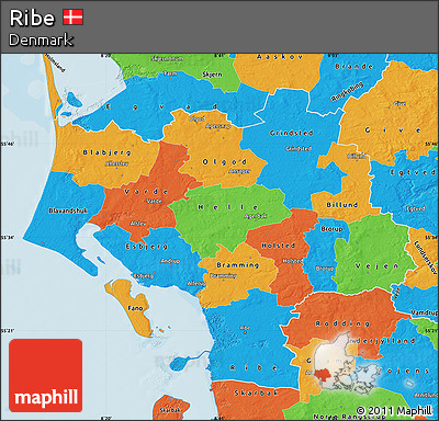 Political Map of Ribe