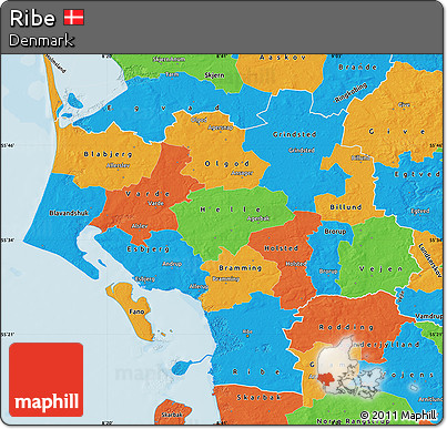 Political Map of Ribe
