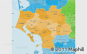 Political Shades Map of Ribe