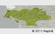 Satellite Panoramic Map of Ribe, lighten, semi-desaturated
