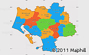 Political Simple Map of Ribe, cropped outside