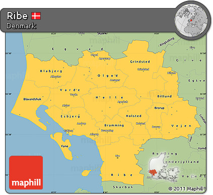 Savanna Style Simple Map of Ribe