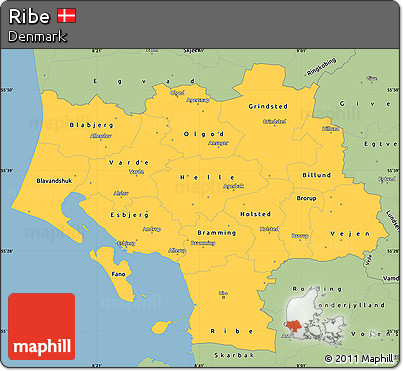 Savanna Style Simple Map of Ribe