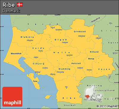 Savanna Style Simple Map of Ribe