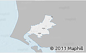 Gray 3D Map of Varde, single color outside