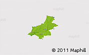 Physical 3D Map of Varde, cropped outside