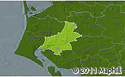 Physical 3D Map of Varde, darken