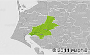 Physical 3D Map of Varde, lighten, desaturated