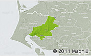 Physical 3D Map of Varde, lighten, semi-desaturated