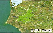 Physical 3D Map of Varde, satellite outside