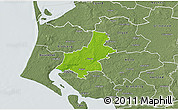 Physical 3D Map of Varde, semi-desaturated