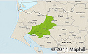 Physical 3D Map of Varde, shaded relief outside