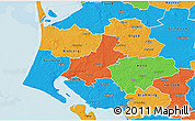 Political 3D Map of Varde