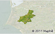 Satellite 3D Map of Varde, lighten