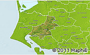 Satellite 3D Map of Varde, physical outside