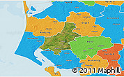 Satellite 3D Map of Varde, political outside