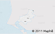 Silver Style 3D Map of Varde, single color outside