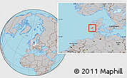 Gray Location Map of Varde