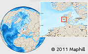 Shaded Relief Location Map of Varde