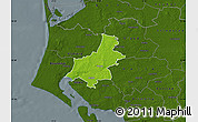 Physical Map of Varde, darken