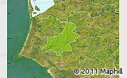 Physical Map of Varde, satellite outside