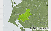 Physical Map of Varde, semi-desaturated