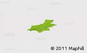 Physical Panoramic Map of Varde, cropped outside