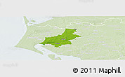 Physical Panoramic Map of Varde, lighten