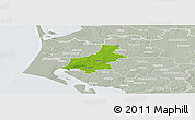 Physical Panoramic Map of Varde, lighten, semi-desaturated