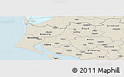 Shaded Relief Panoramic Map of Varde