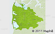 Physical 3D Map of Ringkobing, lighten