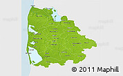 Physical 3D Map of Ringkobing, single color outside