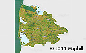Satellite 3D Map of Ringkobing, single color outside